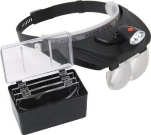 DELTA Magnifying Visor w/ 4x Interchangable Lenses & LED Light - DL62003