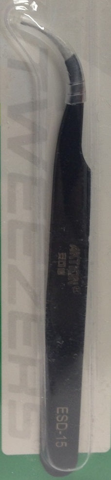 DELTA Stainless Tweezers Curved 125mm - DL64003