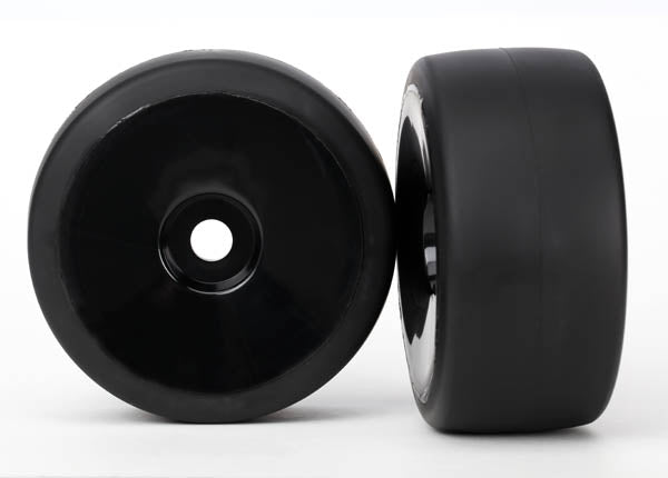 TRAXXAS S1 Slick Thermal Tyres on Black Dish Rear Wheels 17mm 2pcs - 6473