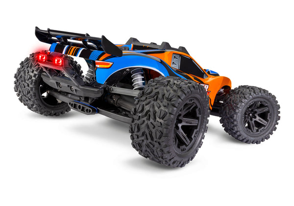TRAXXAS RUSTLER 4WD STADIUM TRUCK Orange w/ LED Lights, Battery & Charger 67064-61ORNG