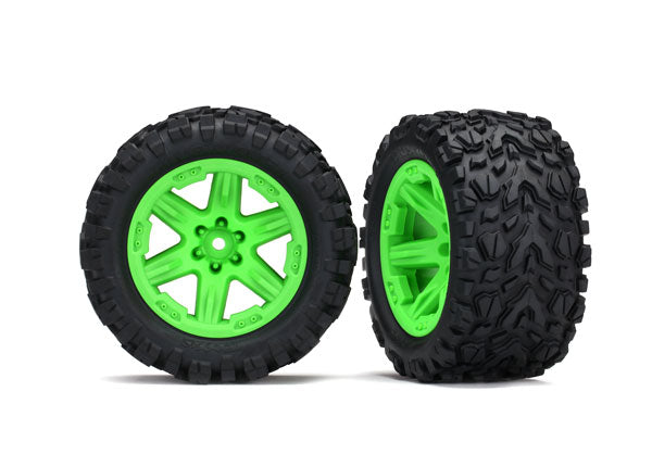 TRAXXAS Talon EXT 2.8in Tyres on Green RXT Wheels 2pcs - 6774G