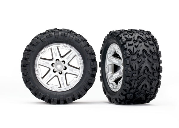 TRAXXAS Talon EXT 2.8in Tyres on Satin Chrome RXT Wheels 2pcs - 6774R