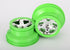 TRAXXAS SCT Chrome Wheels w/ Green Beadlock 2pcs - 6875