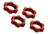 TRAXXAS 17mm Wheel Nuts Splined Red Aluminium 4pcs - 7758R
