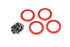 TRAXXAS Beadlock Rings 2.2in Red Aluminium w/ Hardware 4pcs - 8168R