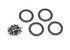 TRAXXAS Beadlock Rings 2.2in Black Aluminium w/ Hardware 4pcs - 8168T