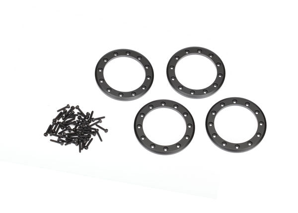 TRAXXAS Beadlock Rings 1.9in Black Aluminium w/ Hardware 4pcs - 8169T