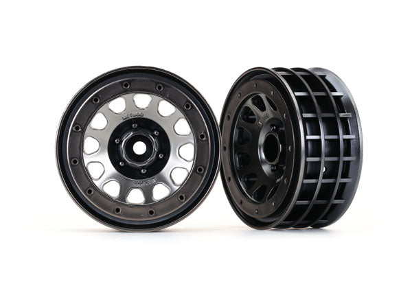 TRAXXAS Method 105 2.2in Race Wheels Black Chrome NO Beadlocks 2pcs - 8171