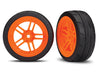 TRAXXAS Response Sticky Thermal Tyres on 1.9in Orange Split Spoke Wheels 2pcs  - 8373A
