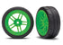 TRAXXAS Response Sticky Thermal Tyres on 1.9in Green Split Spoke Wheels 2pcs - 8373G