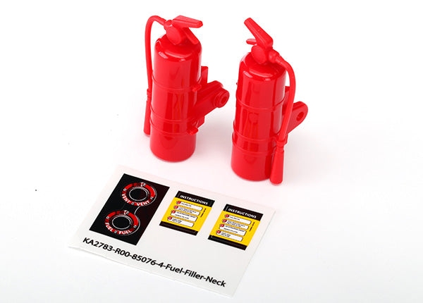 TRAXXAS Fire Extinguisher Red w/ Decals 2pcs - 8422