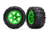 TRAXXAS Talon EXT Tyres on Green 6-Spoke Wheels suit E-Revo 2pcs - 8672G