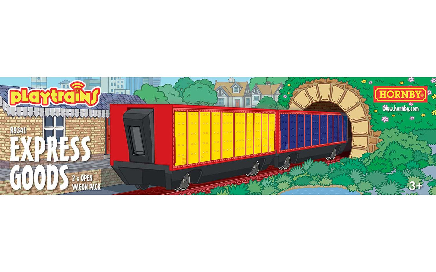 HORNBY PLAYTRAINS 'Express Goods' 2x Open Wagon Pack - R9341