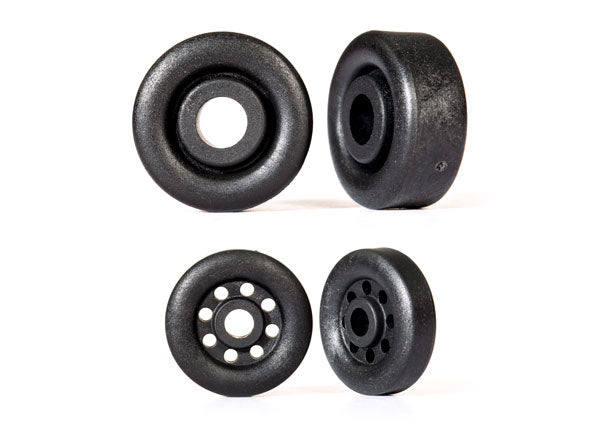 TRAXXAS Wheelie Bar Wheels Black Plastic 2x26mm 2x18mm - 9461