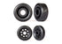TRAXXAS Wheelie Bar Wheels Black Plastic 2x26mm 2x18mm - 9461