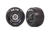 TRAXXAS Mickey Thompson ET Drag Slicks on Rear Weld Black Chrome Wheels 2pcs - 9475X