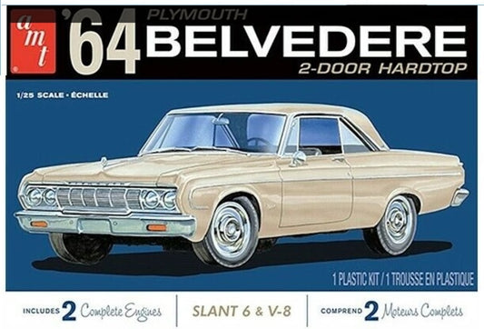 AMT 1964 Plymouth Belvedere w/ Slant 6 & V-8 1:25 - AMT1188
