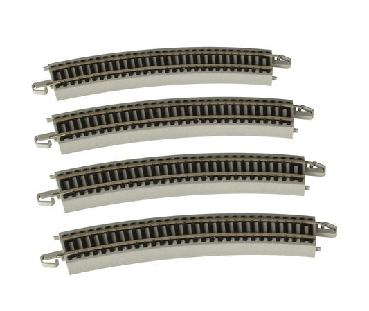 BACHMANN 22" Radius Curved Track 4pcs HO - BAC44503