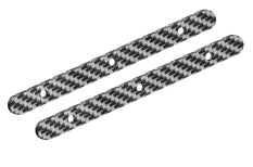 TEAM CORALLY 2.5mm Rear Chassis Brace Stiffener Carbon Fibre 2pc - C-00180-253