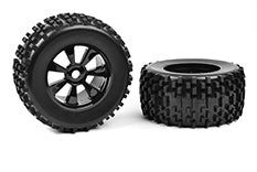 TEAM CORALLY GRIPPER 1:8 Monster Truck Wheels + Tyres 2pcs - C-00180-378