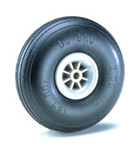 DUBRO 51.75mmD Treaded Lightweight Wheel 2pcs - DBR225TL