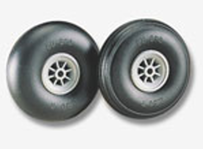 DUBRO 63.5mm Round Pneumatic Tyre on Wheel 2pcs - DBR250R