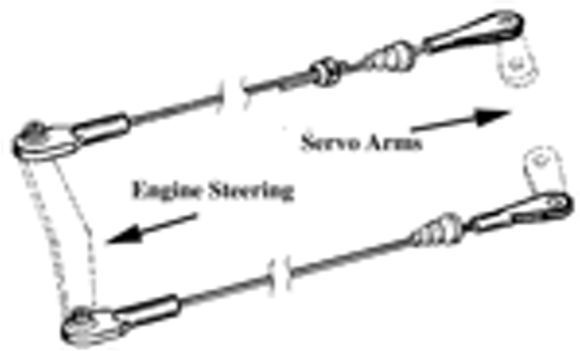 DUBRO 3.5cc Outboard Motor Steering Control Link 1pc - DBR3103