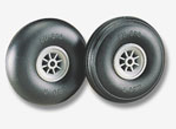 DUBRO 82.55mm Round Pneumatic Tyre on Wheel 2pcs - DBR325R