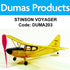 DUMAS Stinson Voyager Rubber Band Plane Walnut Scale 17.5in Wingspan - DUMA203