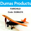 DUMAS Fairchild FC-2 Rubber Band Plane Walnut Scale 17.5in Wingspan - DUMA216