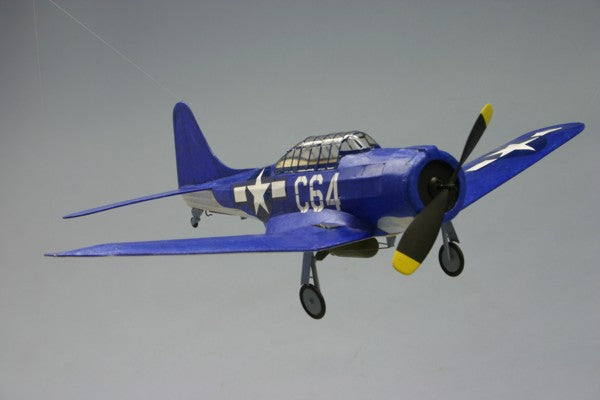 DUMAS SBD-5 Dauntless Rubber Band Plane Walnut Scale 18in Wingspan - DUMA228