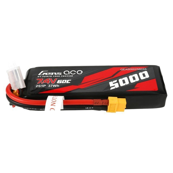 GENS ACE 5000mAh 7.4V 60C Lipo Battery Soft Case - GEA50002S60X6