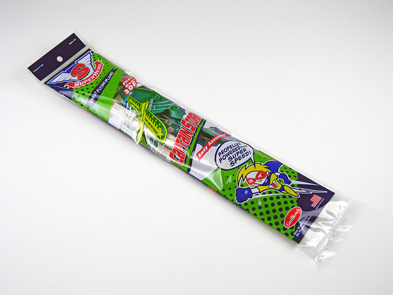 GUILLOWS Captain Storm Superhero Rubber Band Balsa Glider - GUILL44
