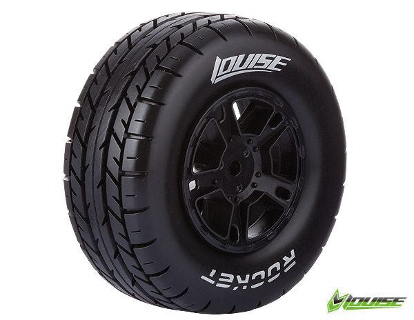 LOUISE SC-ROCKET 1:10 Short Course Soft Tyre on Black Wheel 2pcs - LT3154SBTF