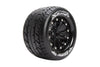 LOUISE MT-ROCKET 1:10 Monster Truck Soft Tyre on Black Wheel 2pcs - LT3201BH