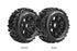 LOUISE B-ULLDOZE 1:5 Baja Buggy Rr Sport Tyre on Black Wheel 2pcs - LT3244B