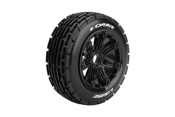 LOUISE B-ORBIT 1:5 Fr Buggy Sport Tyre on Black Wheels 2pcs - LT3265B