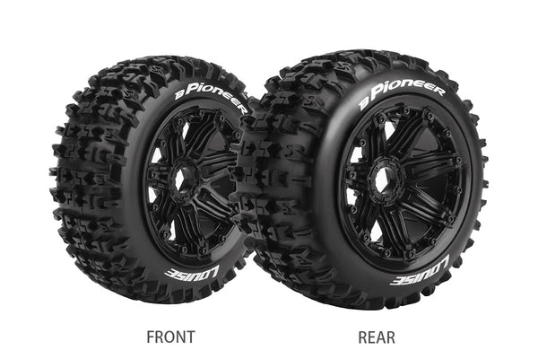 LOUISE B-PIONEER 1:5 Fr Sport Tyre on Black Wheels 2pcs - LT3267B