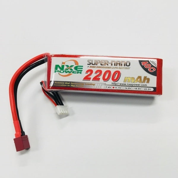 NXE 2200mah 11.1V 40C Soft Case Lipo Battery - 2200SC403SDEAN