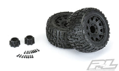 PROLINE TRENCHER 3.8in Tyres on Black Raid Wheels w/ Removeable 17mm Hex suit Maxx 2pcs - PRO1017510