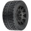 PROLINE MENACE HP Fr/Rr 5.7in Belted Tyre on Black Raid Wheels 24mm Hex suit X-Maxx/ Kraton 2pcs - PRO1020510