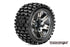ROAPEX TRACKER 1:10 Stadium Truck Tyre on Black Chrome Wheel 2pcs - R2002-CB2