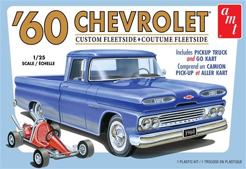 AMT 1960 Chevy Custom Fleetside Pickup w/ Go-Kart 1:25 - AMT1063