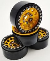 RCT 1.9in Aluminium Beadlock Wheels Gold 4pcs - RCTCW01914B