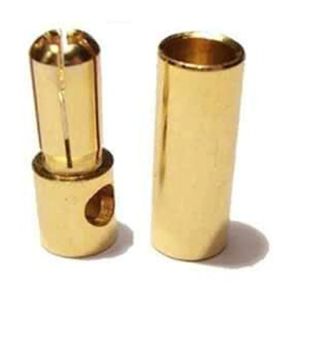 RCT 5.0mm Bullet Plugs M&F 5pr/bag 10pcs - RCTP02014