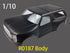 RIVERHOBBY Ford Bronco Matt Black 1:10 Painted Body - RH-R0187