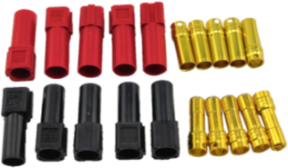 RCT XT150 Plug Male & Female (Black and Red) 5 pair/bag (20pcs) - RCTP01021