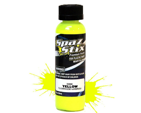 SPAZ STIX Yellow Fluorescent Airbrush Paint 2oz - SZX02050