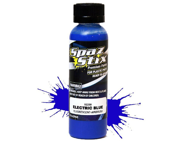 SPAZ STIX Electric Blue Fluorescent Airbrush Paint 2oz - SZX02250