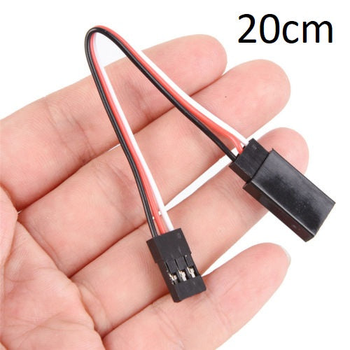 RCT 20cm Servo Extension Lead 22AWG Fits JR Futaba Hitec - RCTC03007